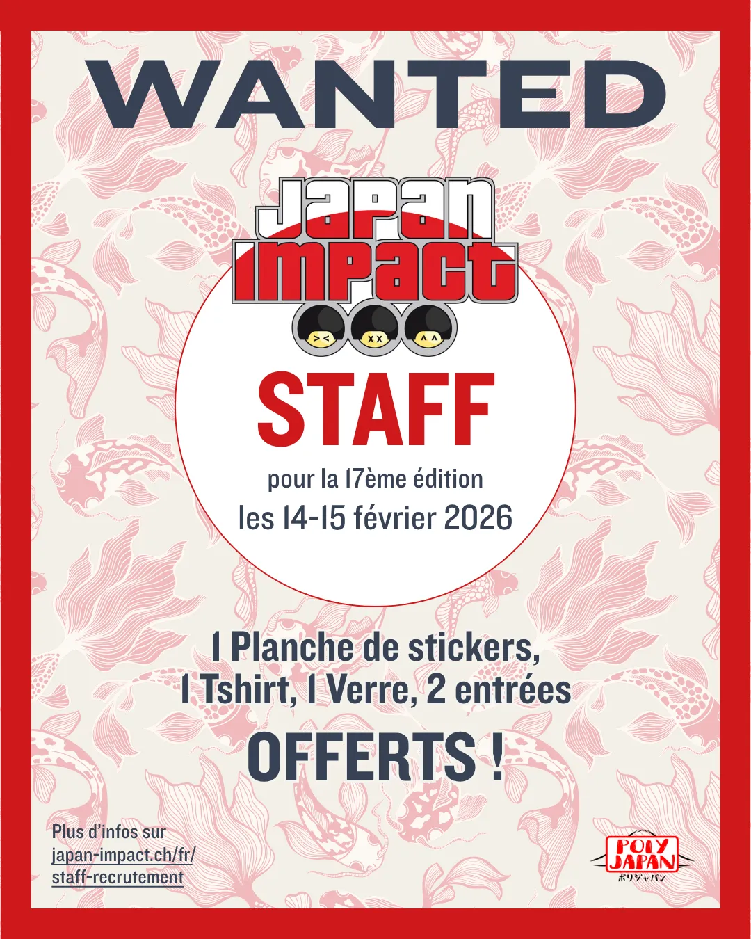 Recrutement staff Japan Impact 2026